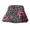 Graffiti Heart and Leopard Print Dumpling Bag