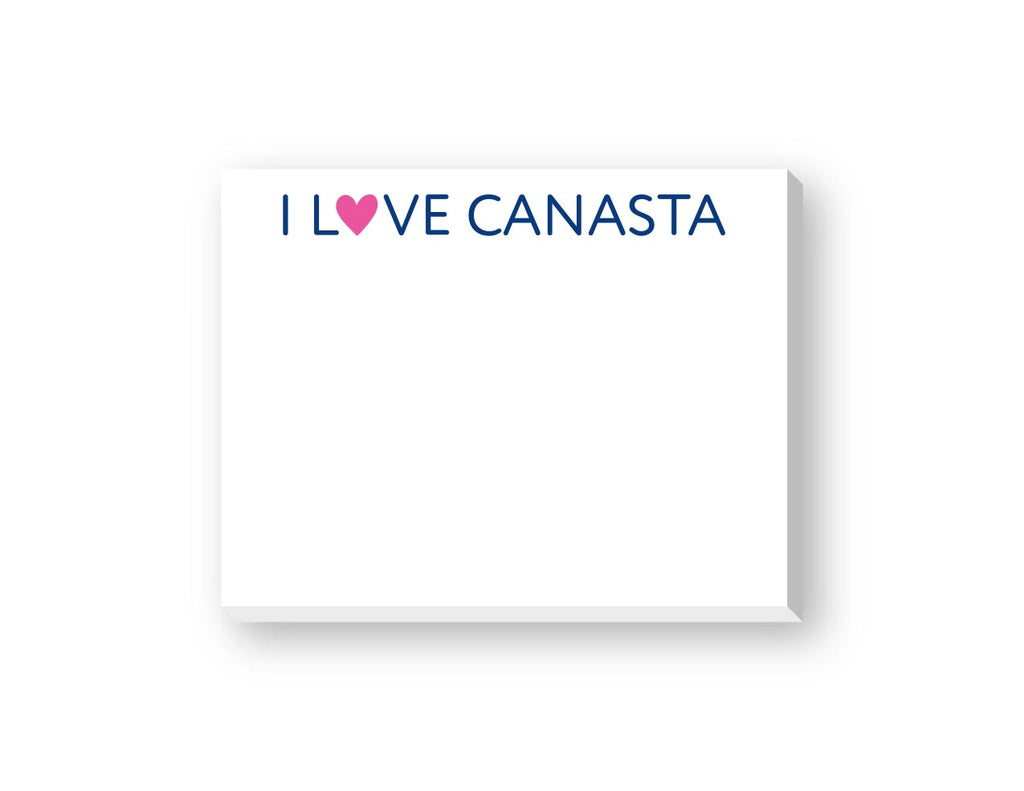 I L🩷VE CANASTA or I L🩷VE MAHJONG Note Pad