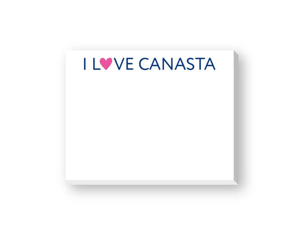 I L🩷VE CANASTA or I L🩷VE MAHJONG Note Pad