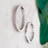 Hoop Silver Pave Earring