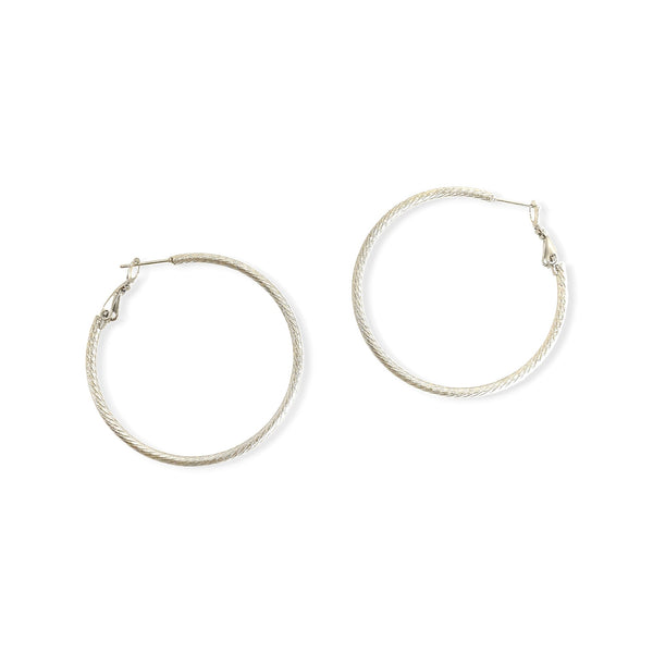 Etched Brushed Rope Hoops