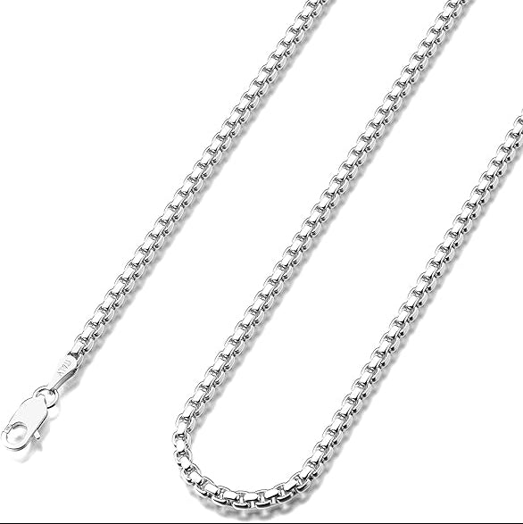 Silver Box Chain Necklace