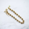 Bocce Bracelet, Duo Mixed Metal Ball Chain, Solid Gold, Mini Gold