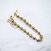 Bocce Bracelet, Duo Mixed Metal Ball Chain, Solid Gold, Mini Gold