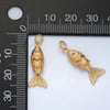 24K Gold Filled CZ Textured Fish Charm