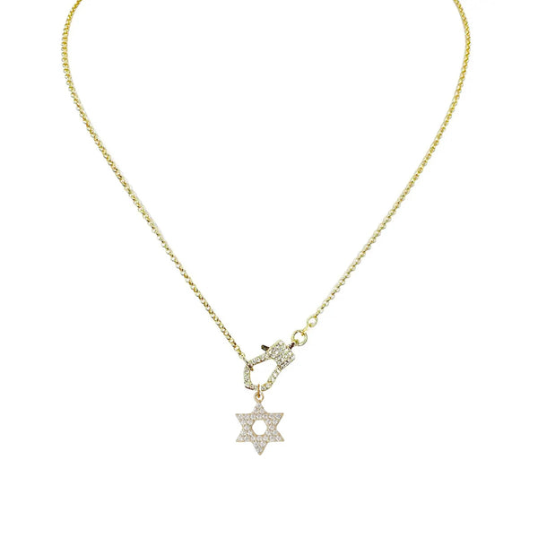 Rachael Clasp Necklace Star of David Charm