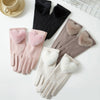 Heart Faux Fur Touch Gloves