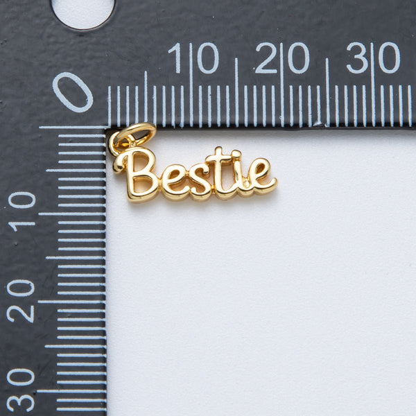 14K Gold Filled “Bestie” Script Charm