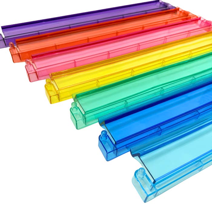 Set of 4 Multi- Color Mahjong Rack and Pusher