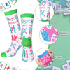 Brightly Colored Mah Jong Socks