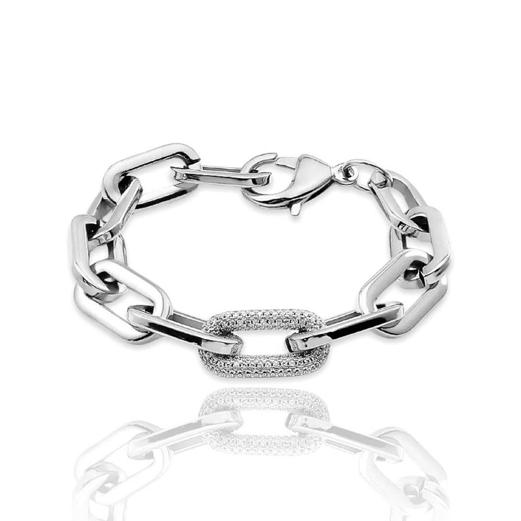 Solid Chunky Paper Clip Bracelet Accessorize Me