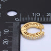 24K Gold Filled CZ Huggie Hoop Earings