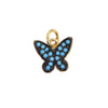 Colorful CZ Butterfly Charms