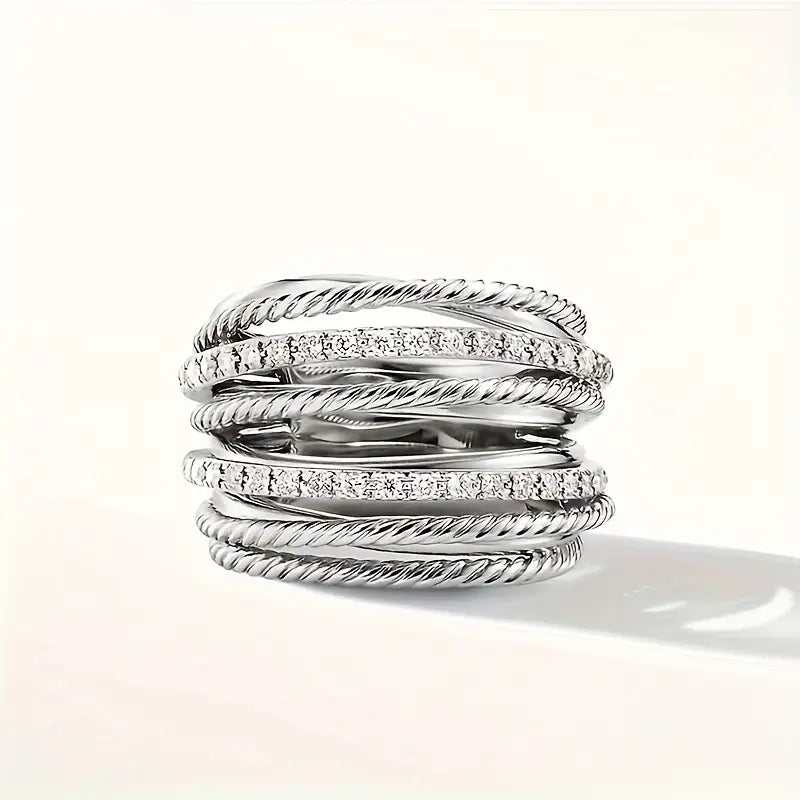Multi-Band Silver Ring