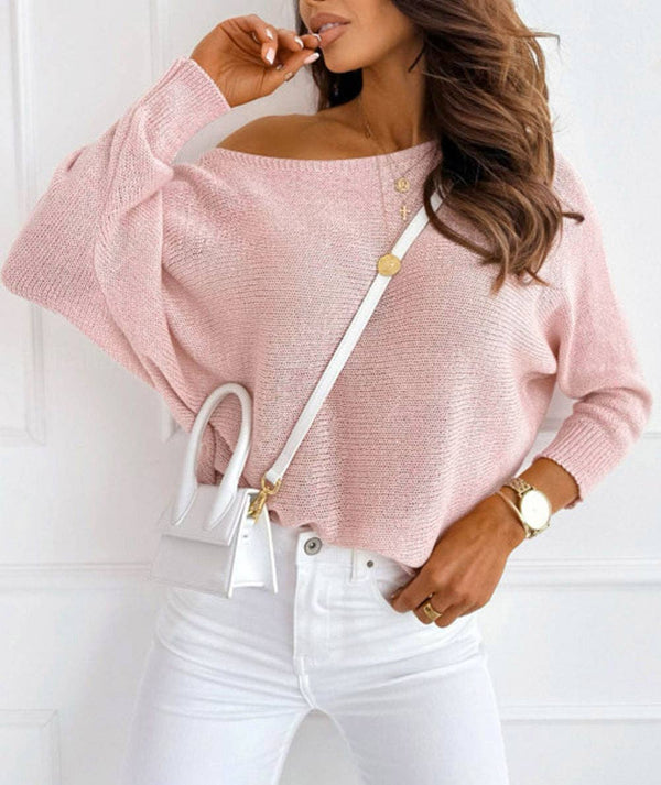 Ribbon Bow Knot Dolman Sleeve Sweater