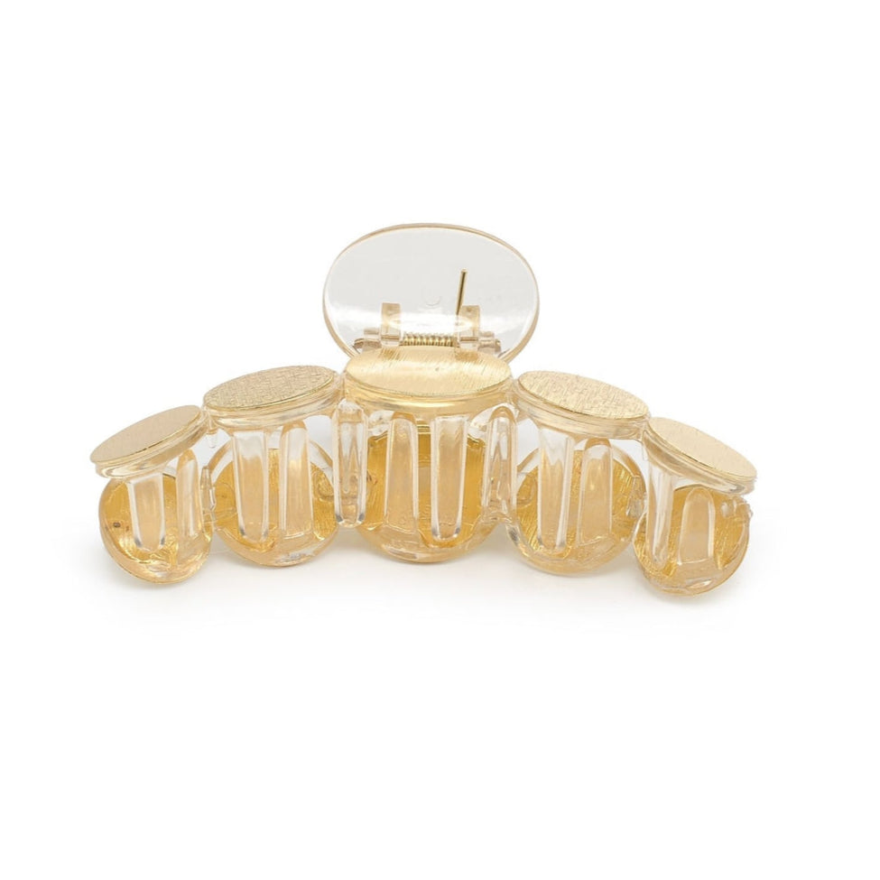 Metallic Disc Plated Hair Claw