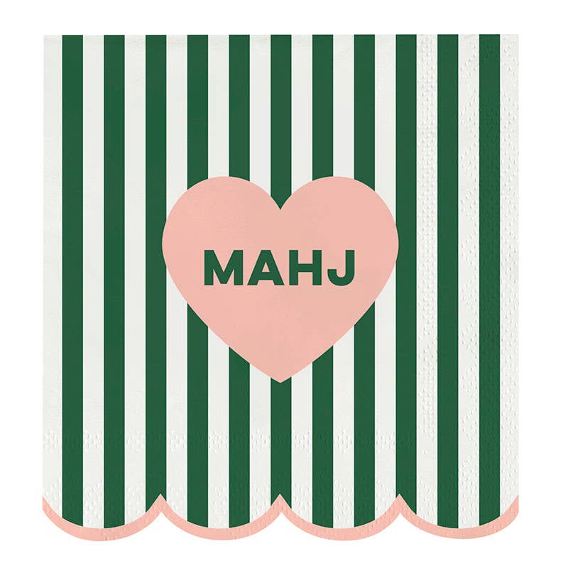 Mahj Scalloped Striped Napkins