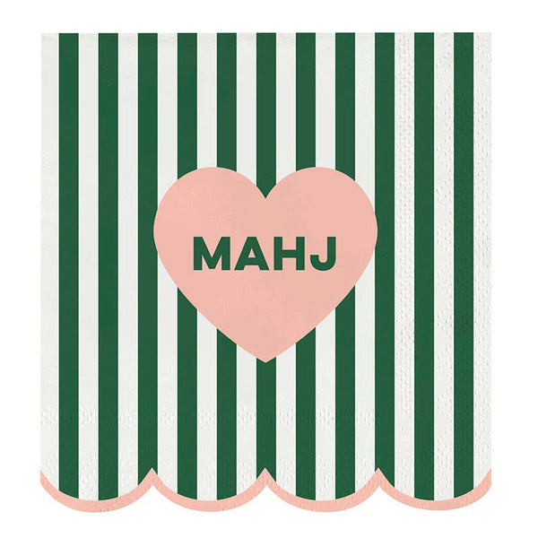 Mahj Scalloped Striped Napkins