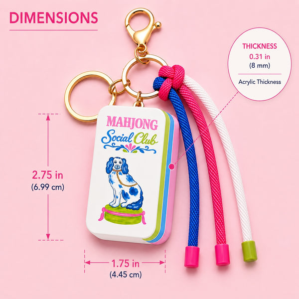 Mahjong Keychain and Bag Charm