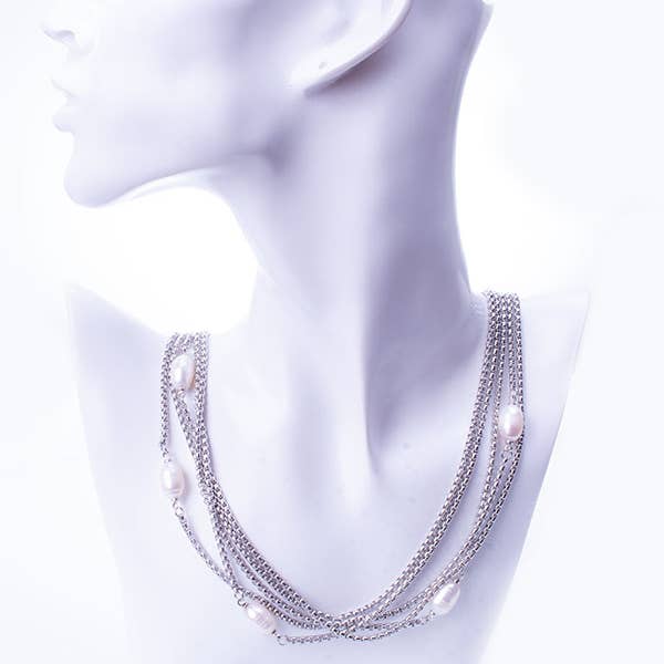 Multi-Chain And Pearl Necklace
