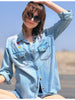 To The Moon and Back Denim Shirt