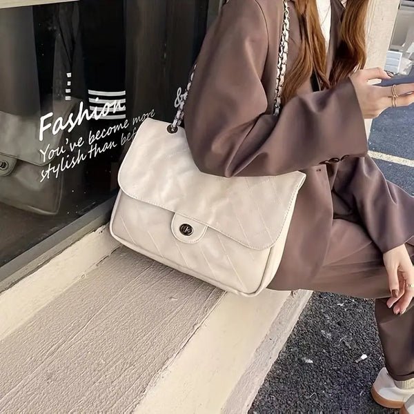 Cream Large Fashion Handbag