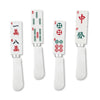4-Piece Mahjong Resin Cheese Spreader