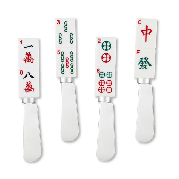 4-Piece Mahjong Resin Cheese Spreader