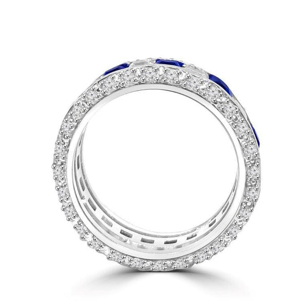 Cubic Zirconia Eternity Band Stackable Ring (Size 8)