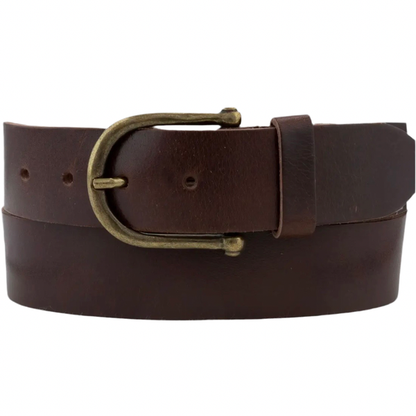 Mila Classic Leather Belt In Brown