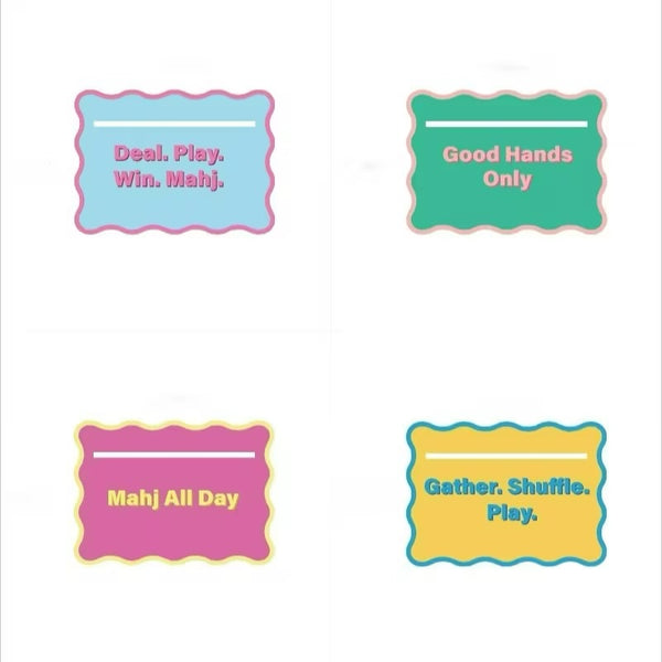 4 Piece Mahjong Shuffler Card Set with Line Reader