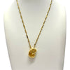 Mirror Chain Bubble Initial Necklace Silver or Gold