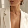 CZ Fringe Gold Layer Choker
