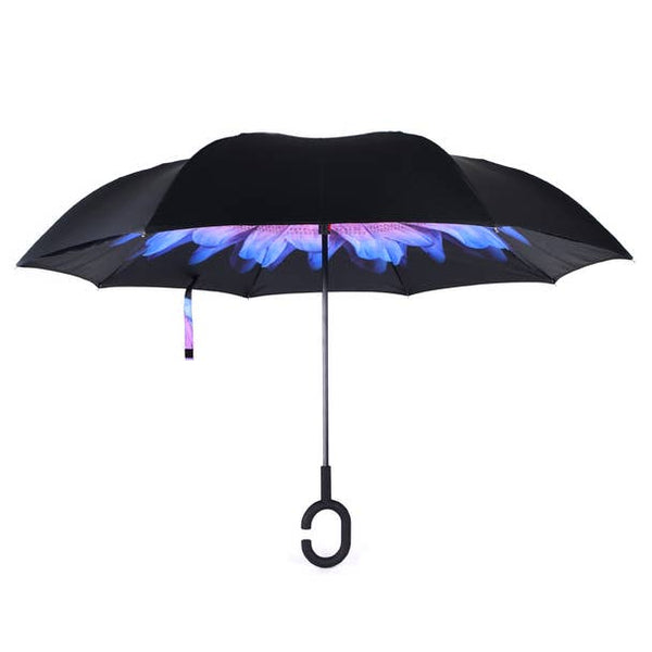 Colorful Floral Double Layer Inverted Umbrellas