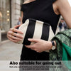 Black and White Striped Mahjong Tile Bag/ Woven Clutch
