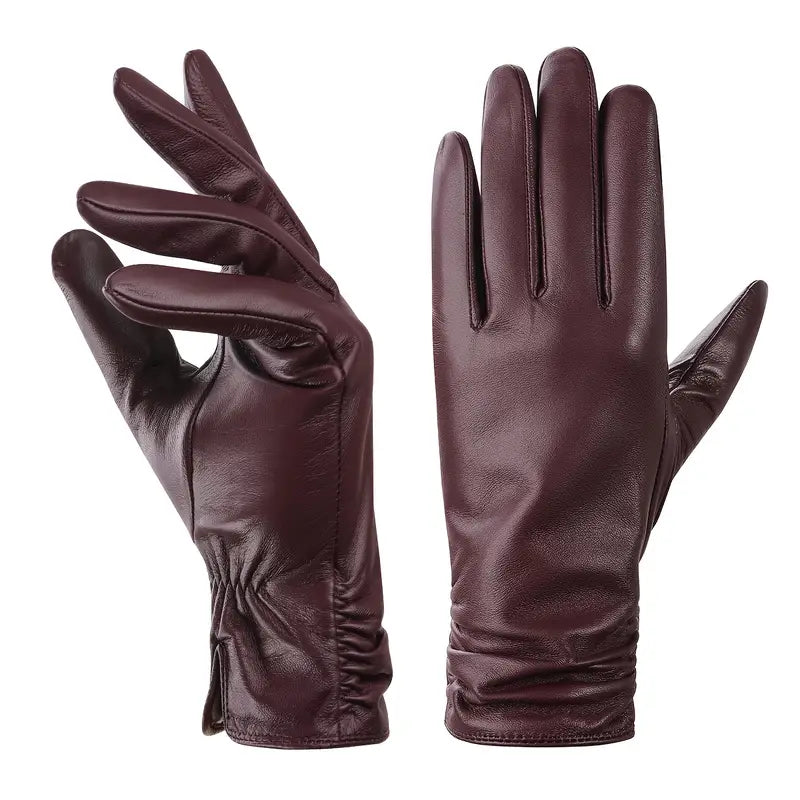 Genuine Sheepskin Leather Touch Gloves
