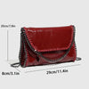 Vegan Leather Chain Shoulder Bag