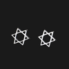 Open Star Of David Earrings