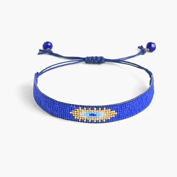 Hand Beaded Adjustable Eye Bracelets