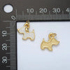 Mini White Enamel Dog Charm