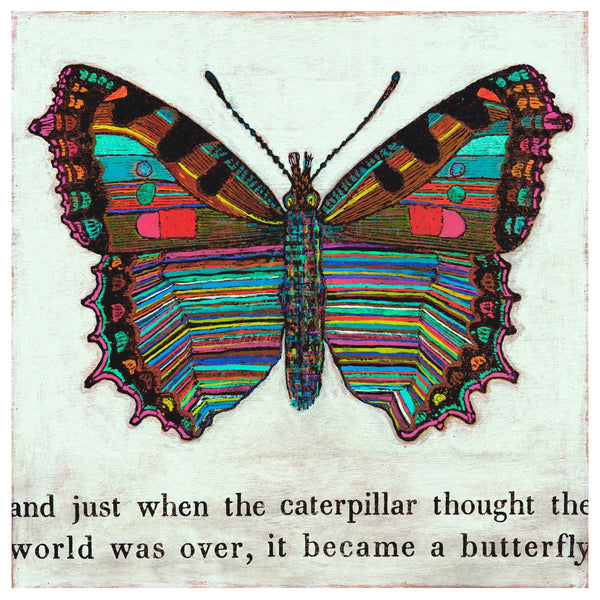 Wood Butterfly Art Print