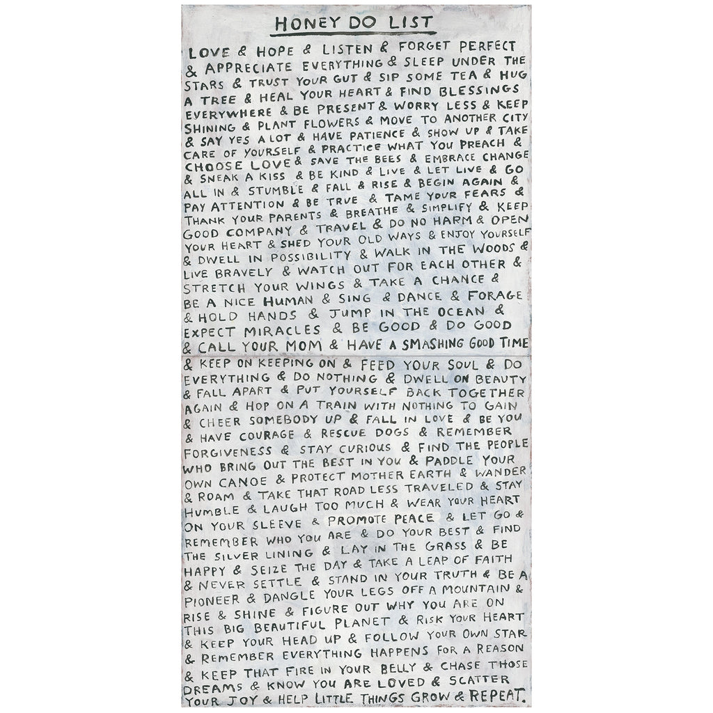 Honey Do List 12" x 24" Wrap Around Framed Art by Sugarboo