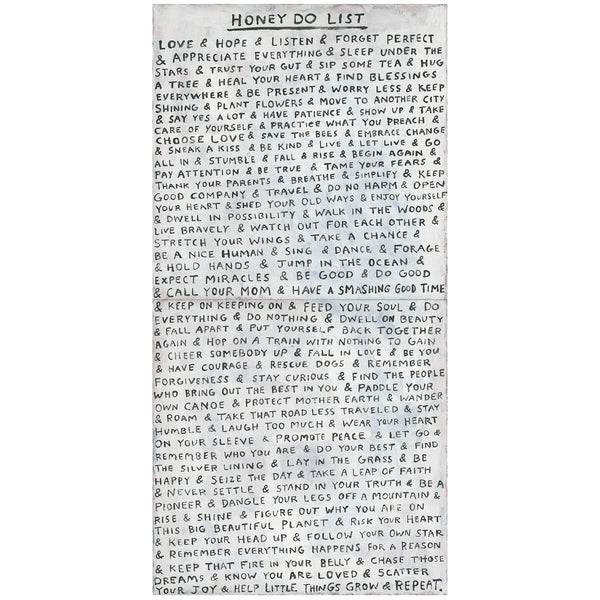 Honey Do List 12" x 24" Wrap Around Framed Art by Sugarboo