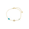 Turquoise Jewish Charms Bracelet