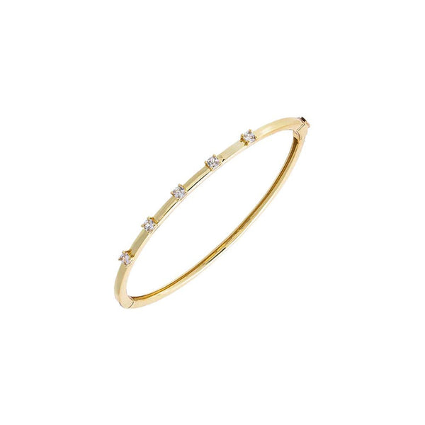 Gold Scattered CZ Bangle