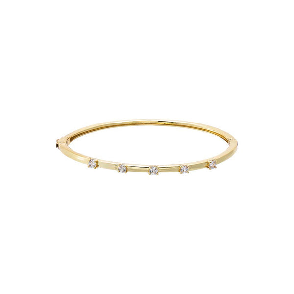 Gold Scattered CZ Bangle