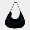 Brie Studded Suede Shoulder/Crossbody Bag