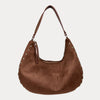 Brie Studded Suede Shoulder/Crossbody Bag