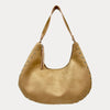 Brie Studded Suede Shoulder/Crossbody Bag