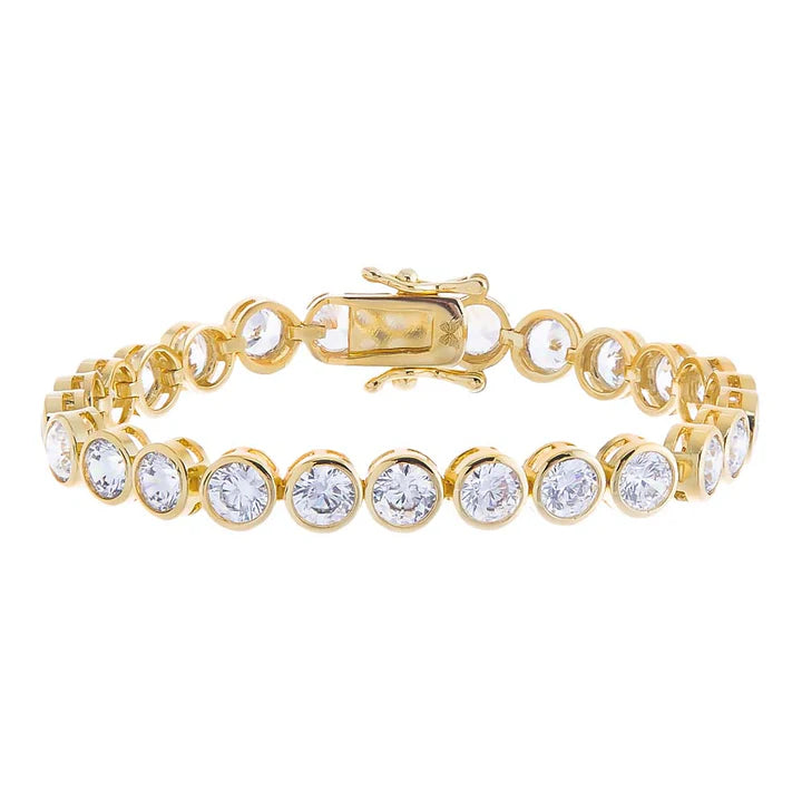 Cz Bezel Set Tennis Bracelets